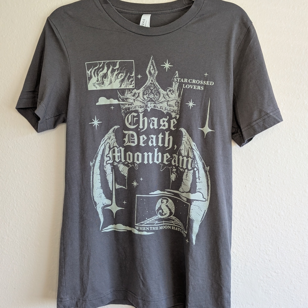 Bookish Box When the Moon Hatched Tee in Gray - Unisex S - NWOT